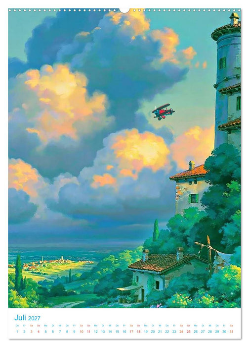 Japanische Landschaft - im Anime-Stil (CALVENDO Premium Wandkalender 2027)
