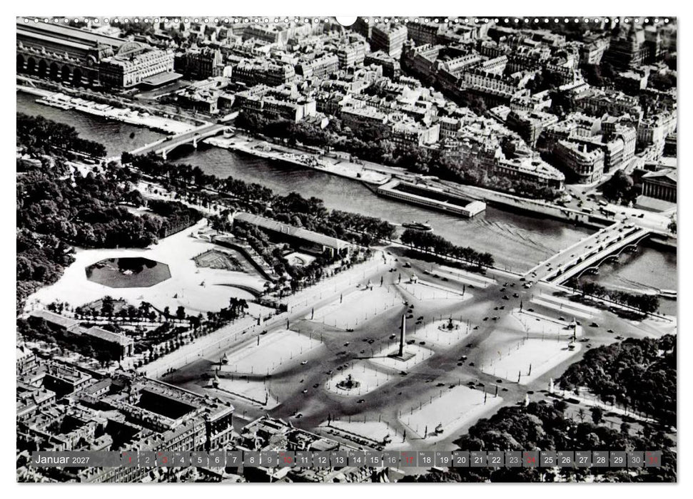 Historisches Paris: aus der Luft besehen (CALVENDO Premium Wandkalender 2027)