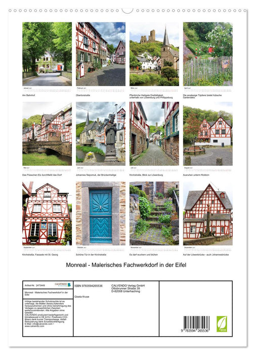 Monreal - Malerisches Fachwerkdorf in der Eifel (CALVENDO Premium Wandkalender 2027)