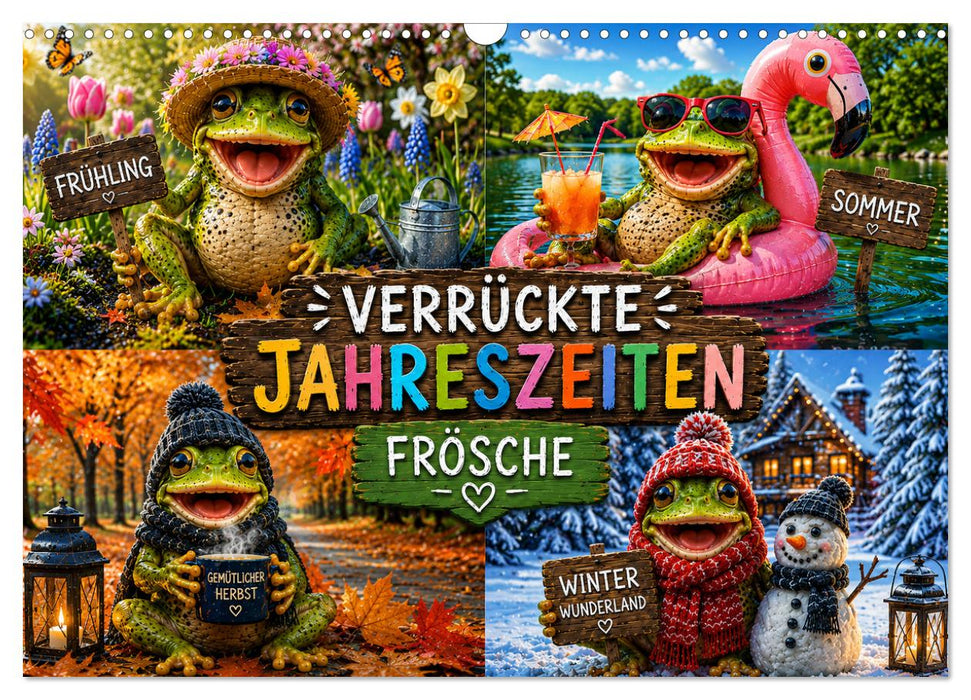 Verrückte Jahreszeiten Frösche (CALVENDO Wandkalender 2027)