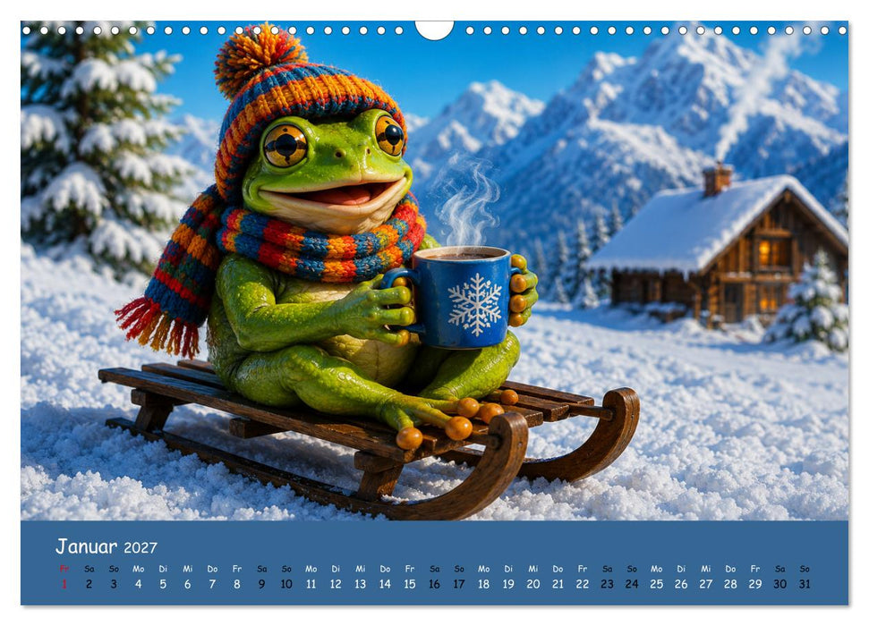 Verrückte Jahreszeiten Frösche (CALVENDO Wandkalender 2027)