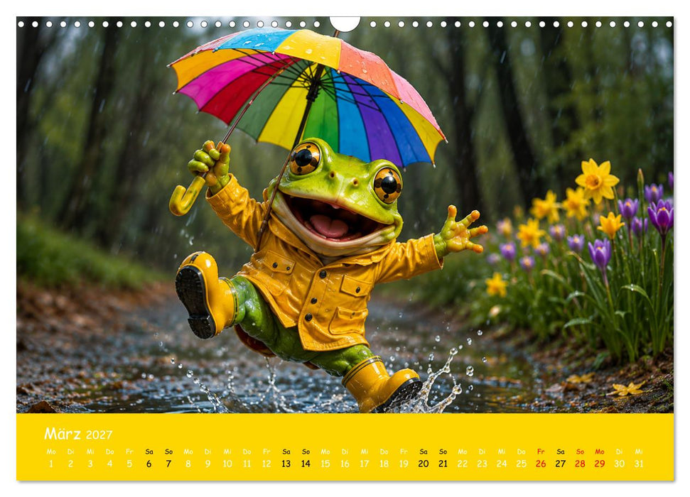Verrückte Jahreszeiten Frösche (CALVENDO Wandkalender 2027)