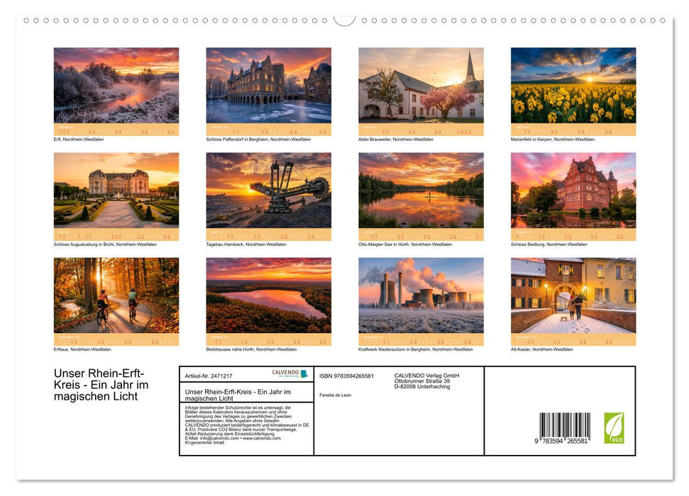 Unser Rhein-Erft-Kreis - Ein Jahr im magischen Licht (CALVENDO Premium Wandkalender 2027)