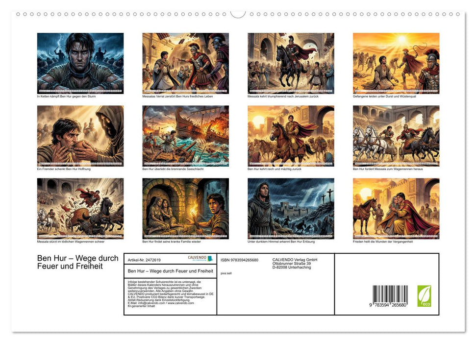 Ben Hur – Wege durch Feuer und Freiheit (CALVENDO Premium Wandkalender 2027)