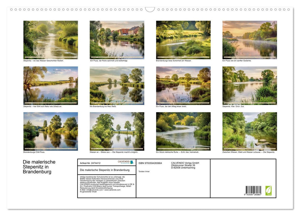 Die malerische Stepenitz in Brandenburg (CALVENDO Wandkalender 2027)