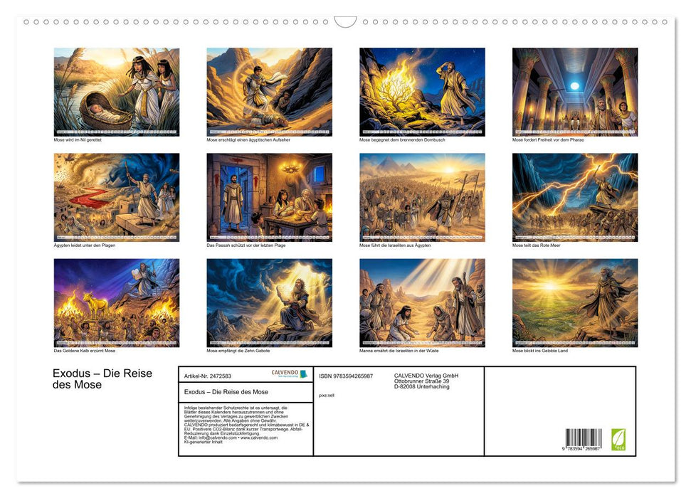 Exodus – Die Reise des Mose (CALVENDO Wandkalender 2027)