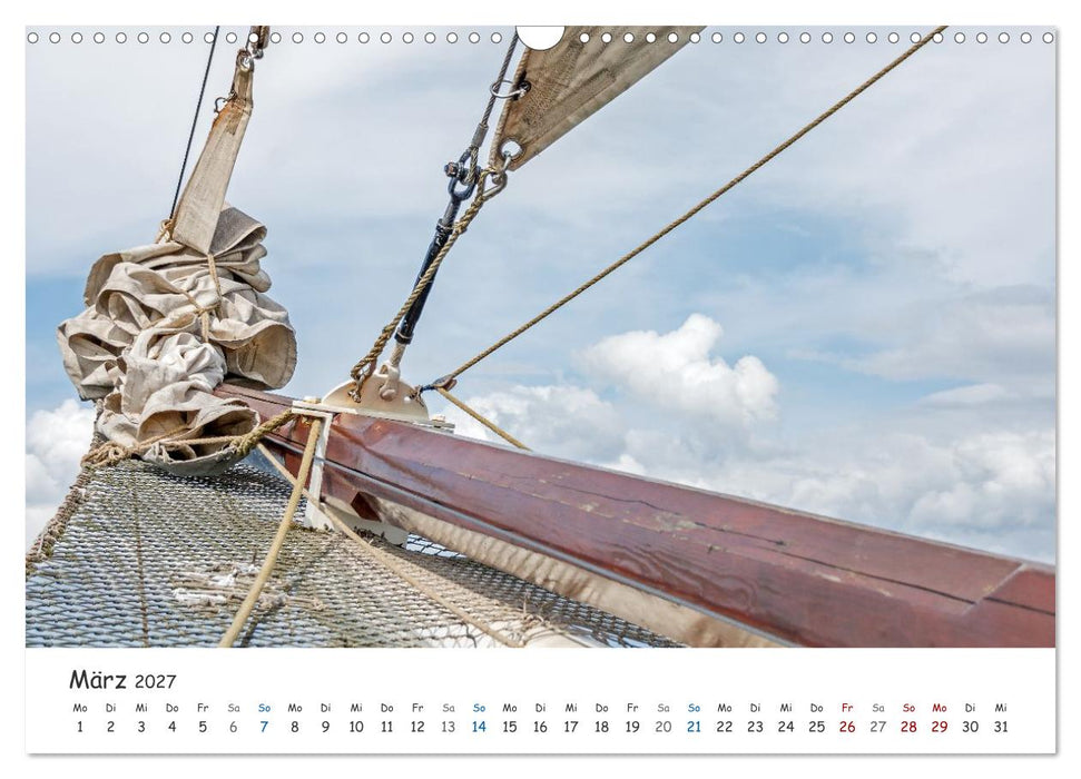 Mit Segel, Rah und Gaffel (CALVENDO Wandkalender 2027)