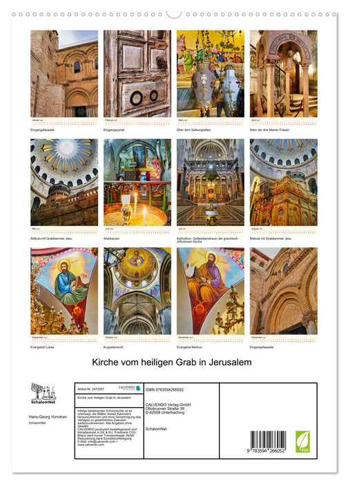 Kirche vom heiligen Grab in Jerusalem (CALVENDO Premium Wandkalender 2027)