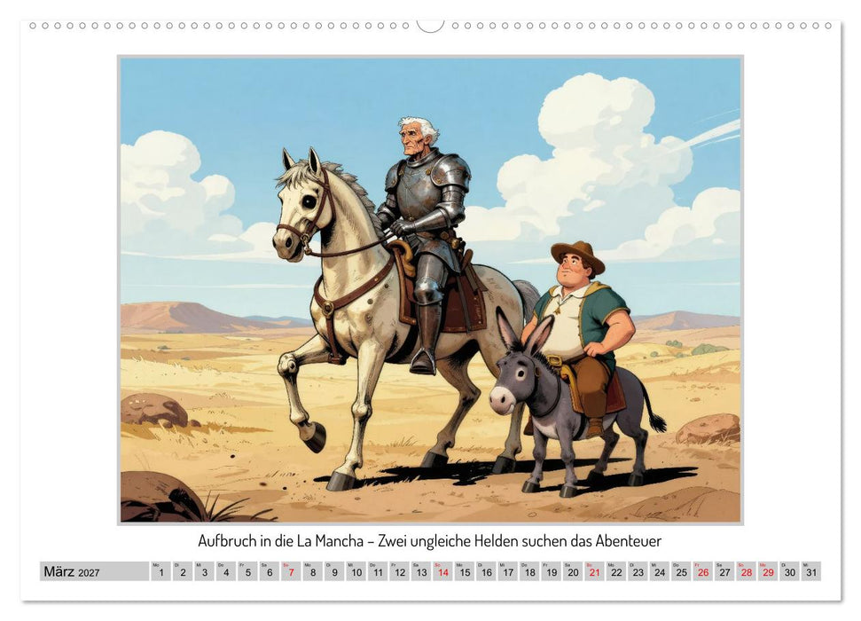 Don Quijotes Abenteuer in der La Mancha (CALVENDO Wandkalender 2027)