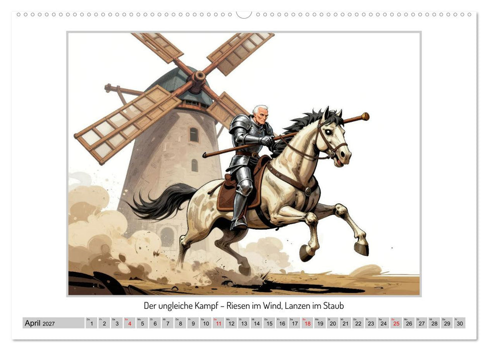 Don Quijotes Abenteuer in der La Mancha (CALVENDO Wandkalender 2027)