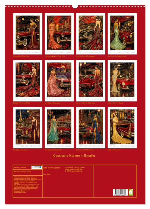 Klassische Kurven in Emaille (CALVENDO Wandkalender 2027)