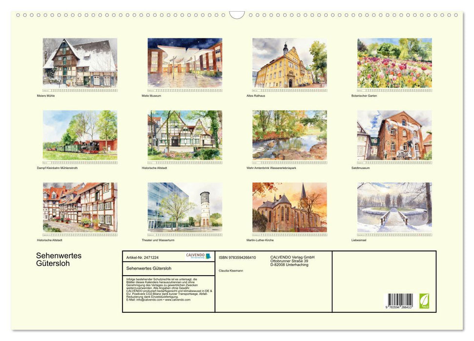 Sehenwertes Gütersloh (CALVENDO Wandkalender 2027)