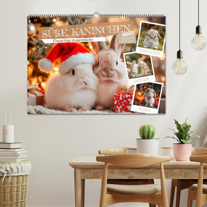 Süße Kaninchen - Flauschige Augenblicke (CALVENDO Wandkalender 2027)