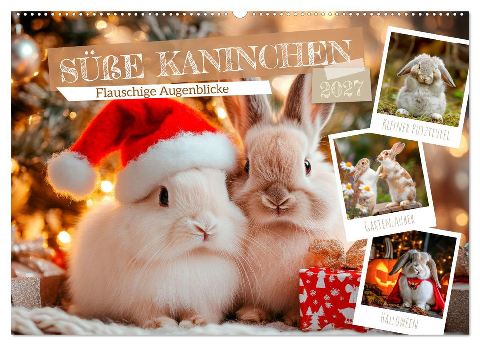 Süße Kaninchen - Flauschige Augenblicke (CALVENDO Wandkalender 2027)