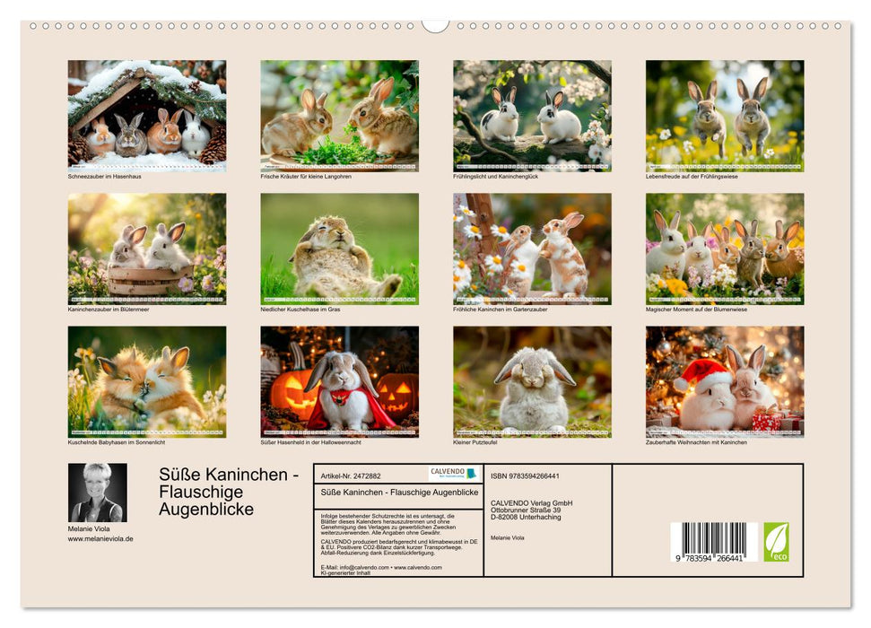 Süße Kaninchen - Flauschige Augenblicke (CALVENDO Wandkalender 2027)