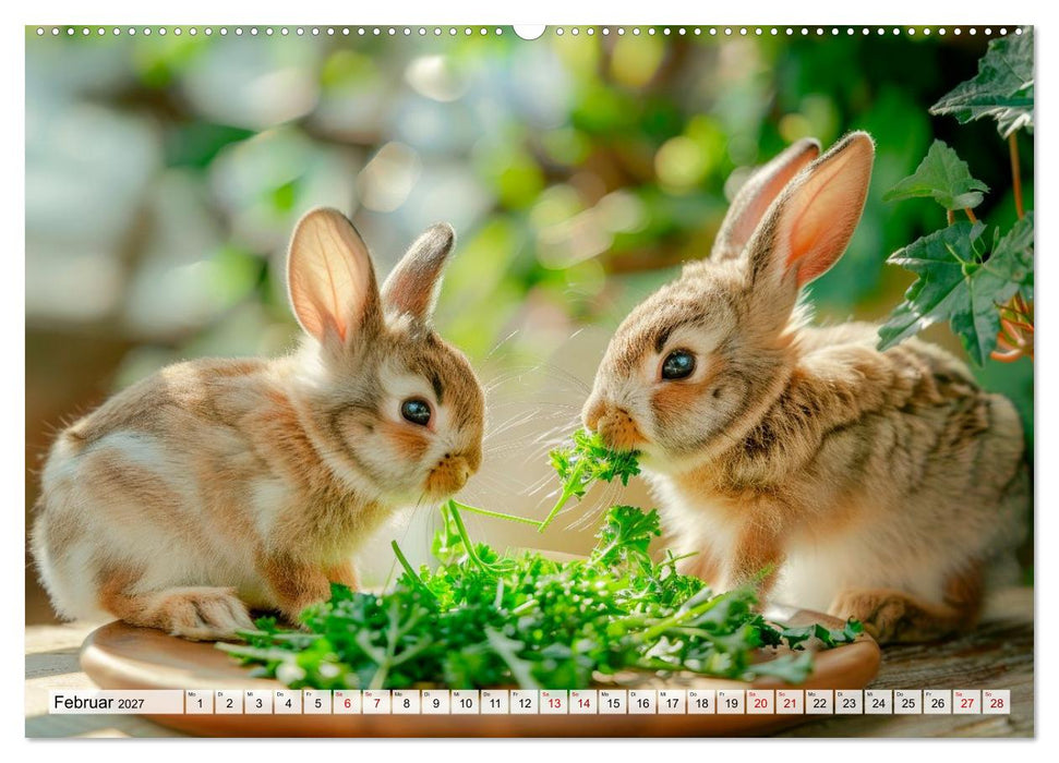 Süße Kaninchen - Flauschige Augenblicke (CALVENDO Wandkalender 2027)