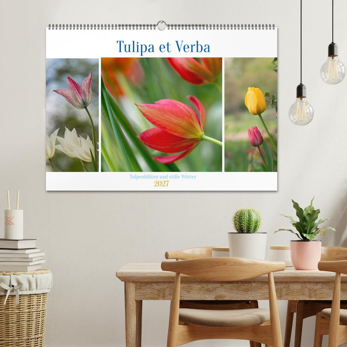 Tulipa et Verba – Tulpenblüten und stille Wörter (CALVENDO Wandkalender 2027)