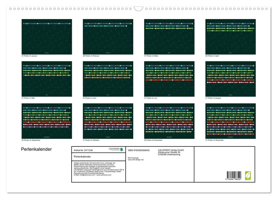 Perlenkalender (CALVENDO Wandkalender 2027)