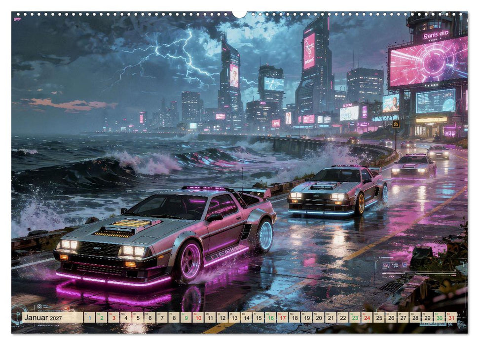Cyberpunk-Supersportwagen (CALVENDO Wandkalender 2027)