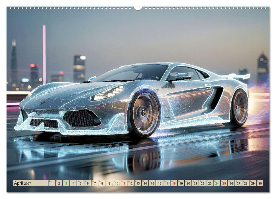 Cyberpunk-Supersportwagen (CALVENDO Wandkalender 2027)