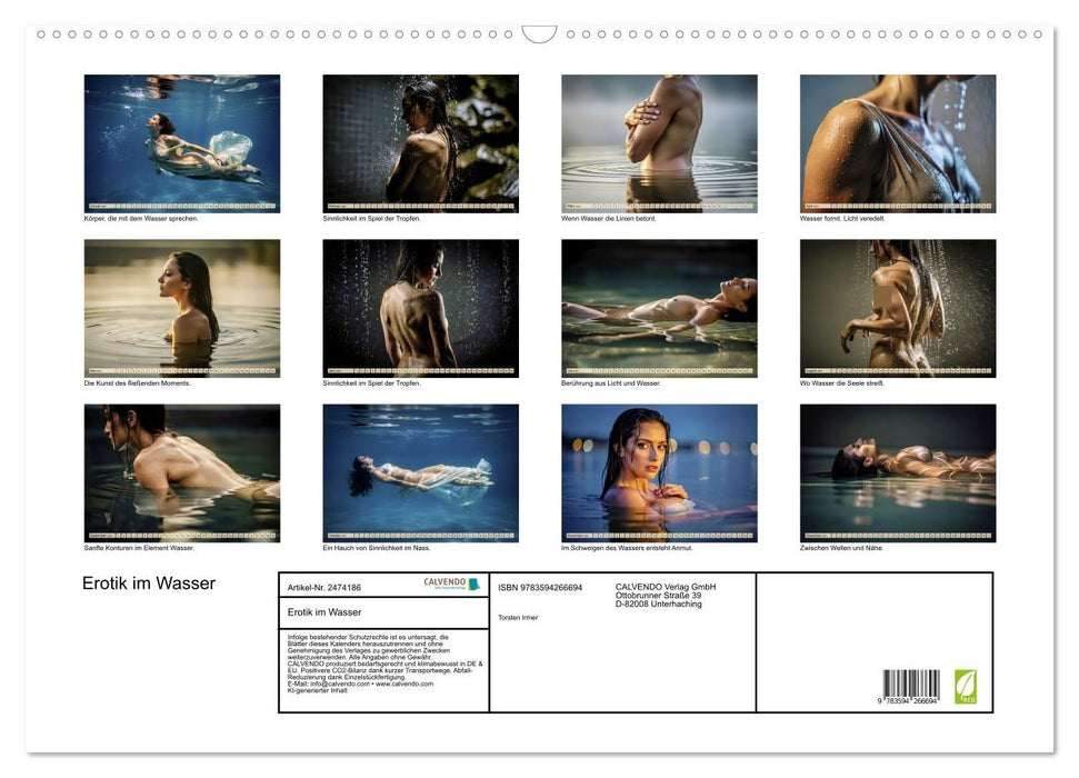 Erotik im Wasser (CALVENDO Wandkalender 2027)