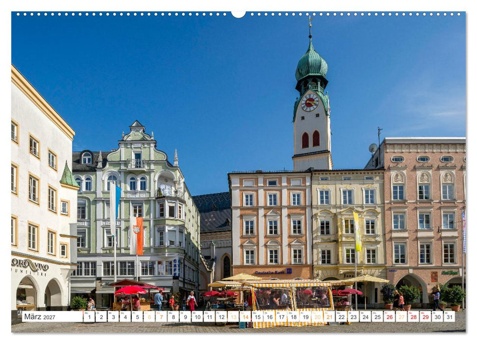 Rosenheim - Die Stadt vor den Bergen (CALVENDO Premium Wandkalender 2027)