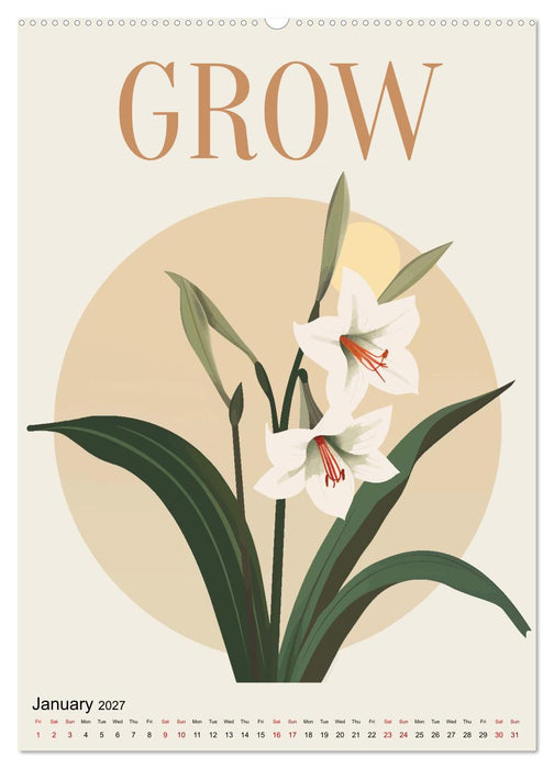 Seasons of Growth (CALVENDO Monthly Calendar 2027)