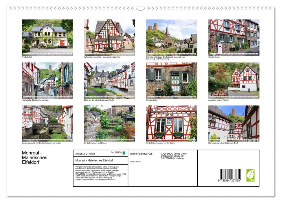 Monreal - Malerisches Eifeldorf (CALVENDO Premium Wandkalender 2027)