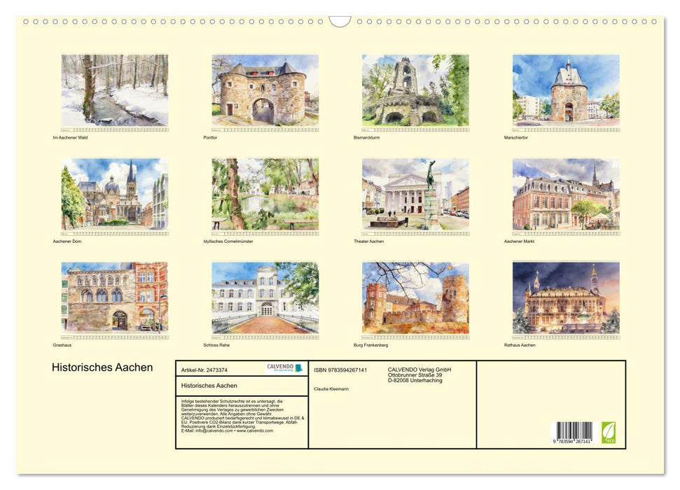 Historisches Aachen (CALVENDO Wandkalender 2027)