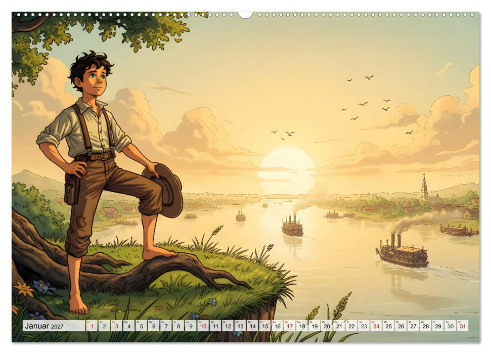 Tom Sawyer – Abenteuer am Mississippi (CALVENDO Wandkalender 2027)