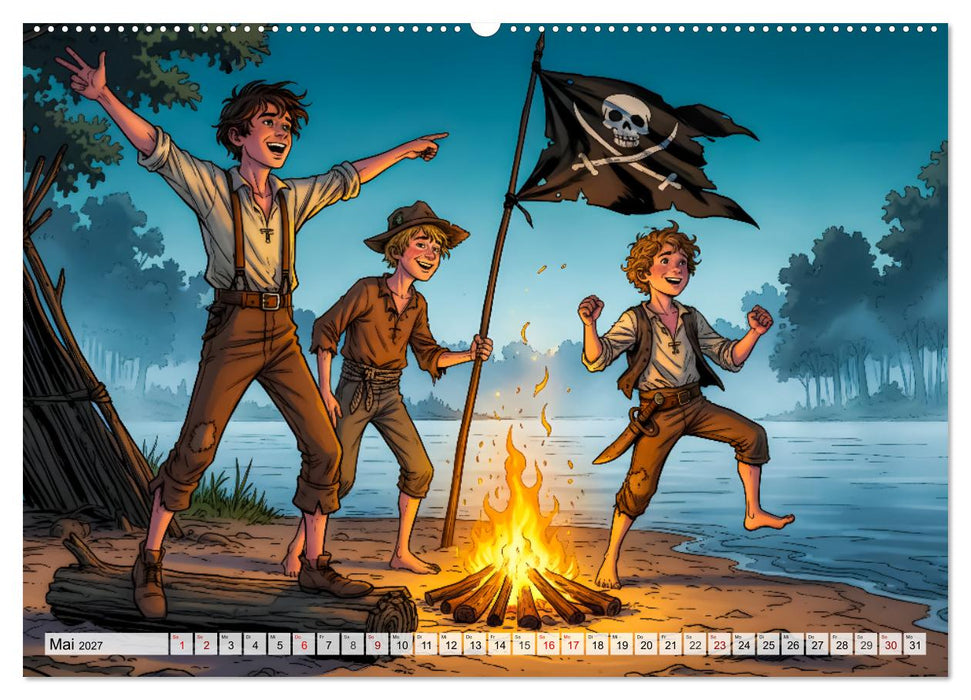 Tom Sawyer – Abenteuer am Mississippi (CALVENDO Wandkalender 2027)