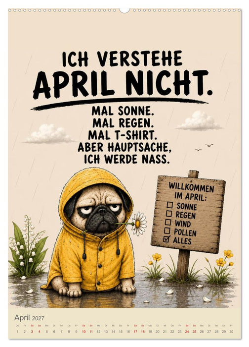 BÖSER MOPS: 365 Tage schlechte Laune (CALVENDO Wandkalender 2027)