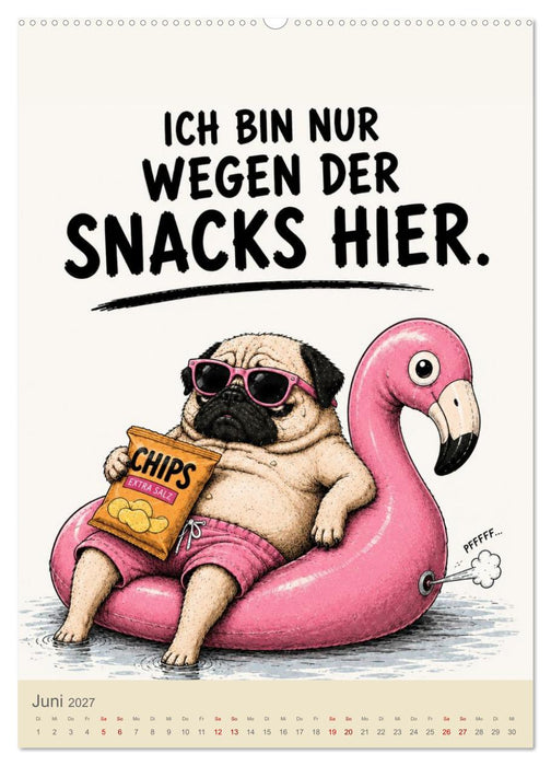BÖSER MOPS: 365 Tage schlechte Laune (CALVENDO Wandkalender 2027)