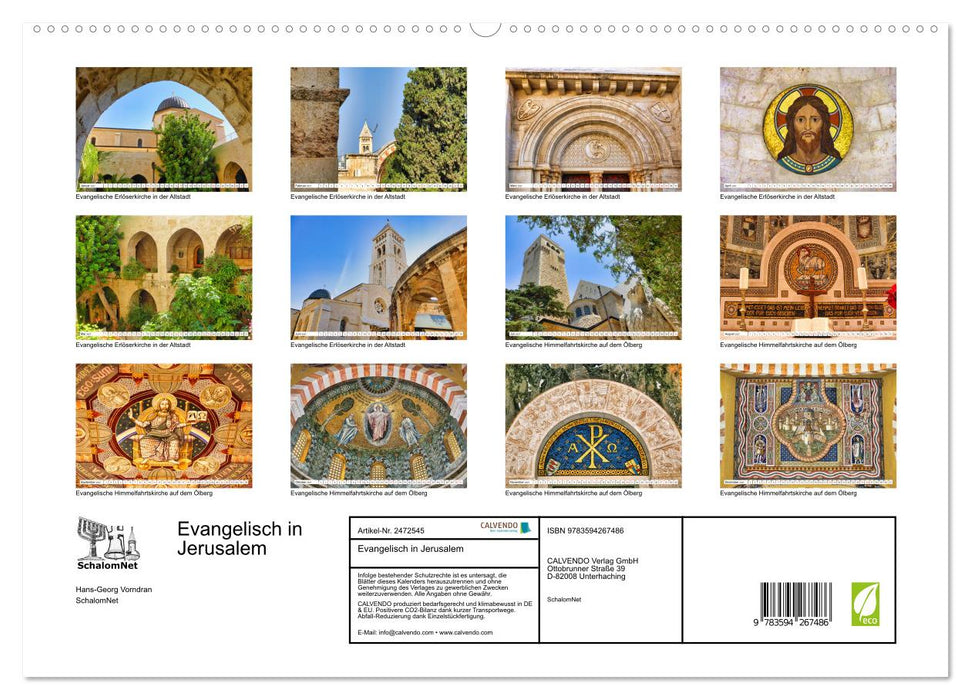 Evangelisch in Jerusalem (CALVENDO Premium Wandkalender 2027)
