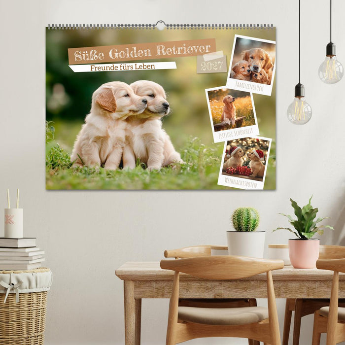 Süße Golden Retriever - Freunde fürs Leben (CALVENDO Wandkalender 2027)