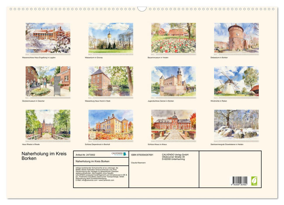 Naherholung im Kreis Borken (CALVENDO Wandkalender 2027)