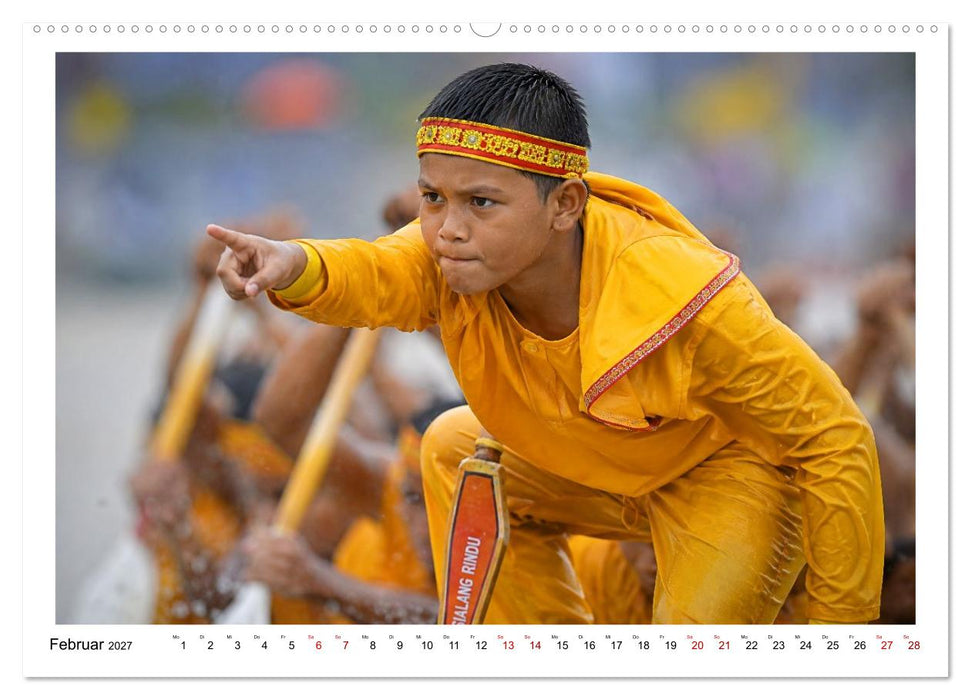Ruderbootrennen Pacu Jalur (CALVENDO Wandkalender 2027)