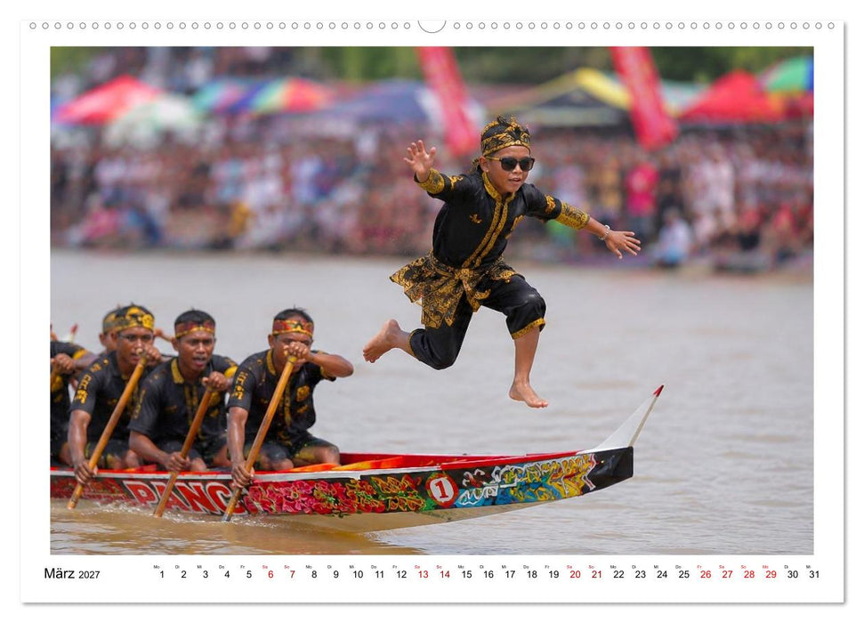 Ruderbootrennen Pacu Jalur (CALVENDO Wandkalender 2027)