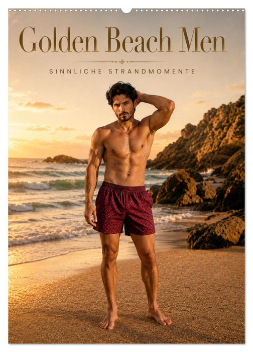 Golden Beach Men - Sinnliche Strandmomente (CALVENDO Wandkalender 2027)