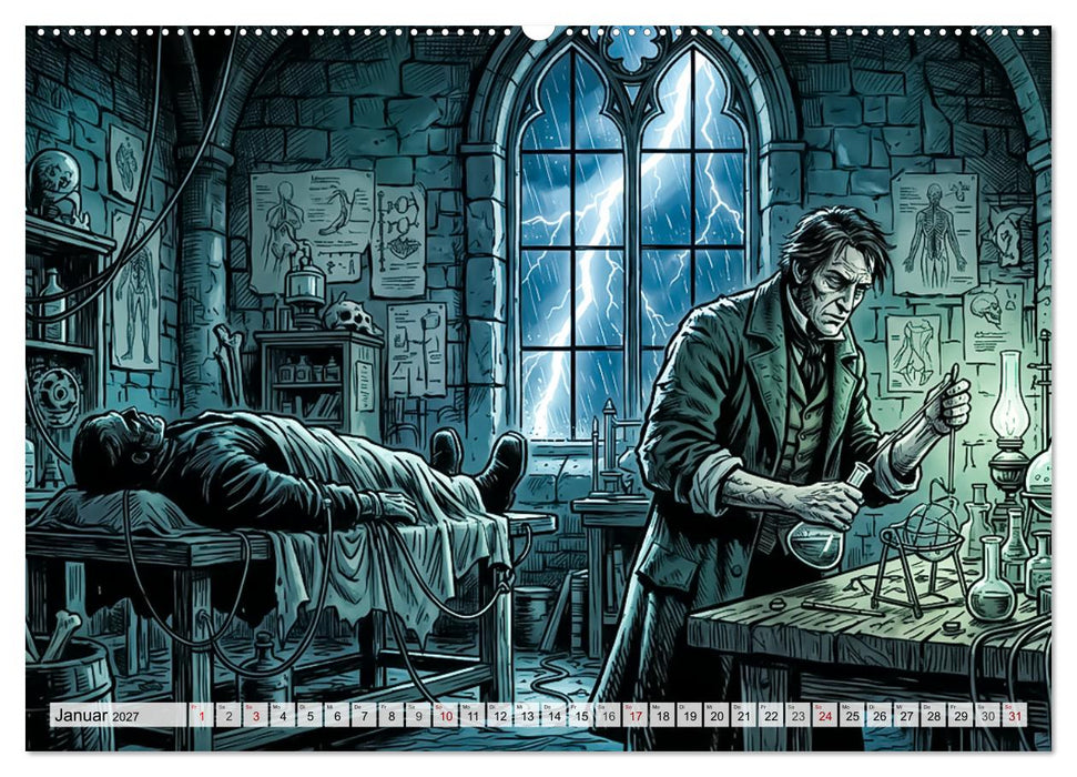 Frankenstein — Schatten der Schöpfung (CALVENDO Wandkalender 2027)
