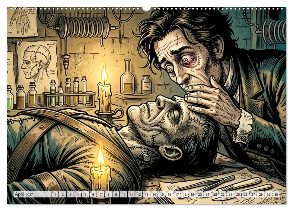 Frankenstein — Schatten der Schöpfung (CALVENDO Wandkalender 2027)