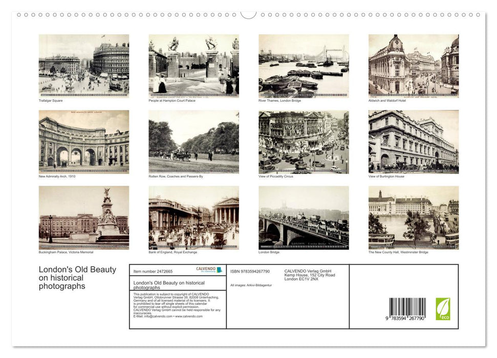 London's Old Beauty on historical photographs (CALVENDO Premium-Calendar 2027)