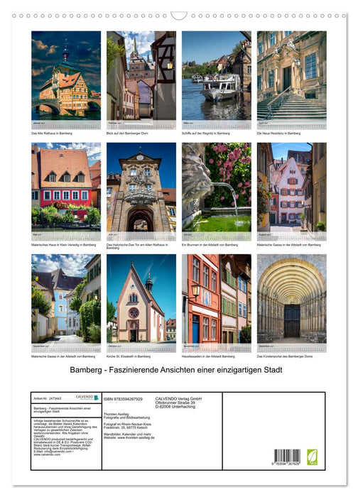 Bamberg - Faszinierende Ansichten einer einzigartigen Stadt (CALVENDO Wandkalender 2027)