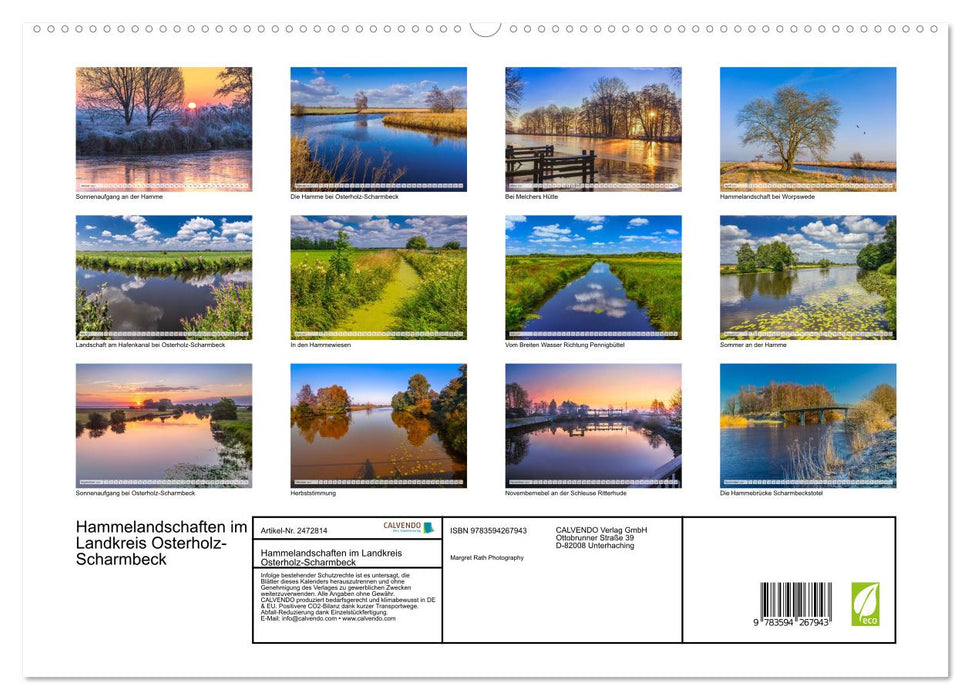 Hammelandschaften im Landkreis Osterholz-Scharmbeck (CALVENDO Premium Wandkalender 2027)