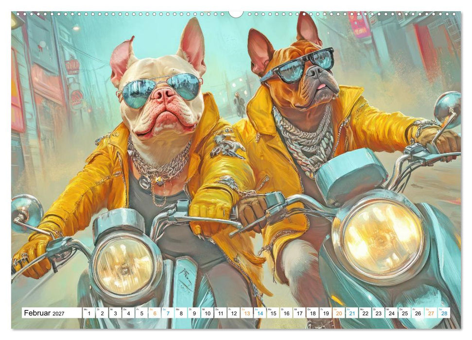 Pitbull Gangsterhunde - Humorwerke (CALVENDO Wandkalender 2027)