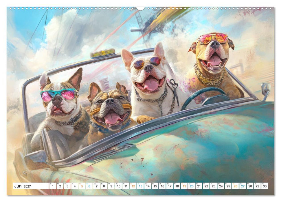 Pitbull Gangsterhunde - Humorwerke (CALVENDO Wandkalender 2027)