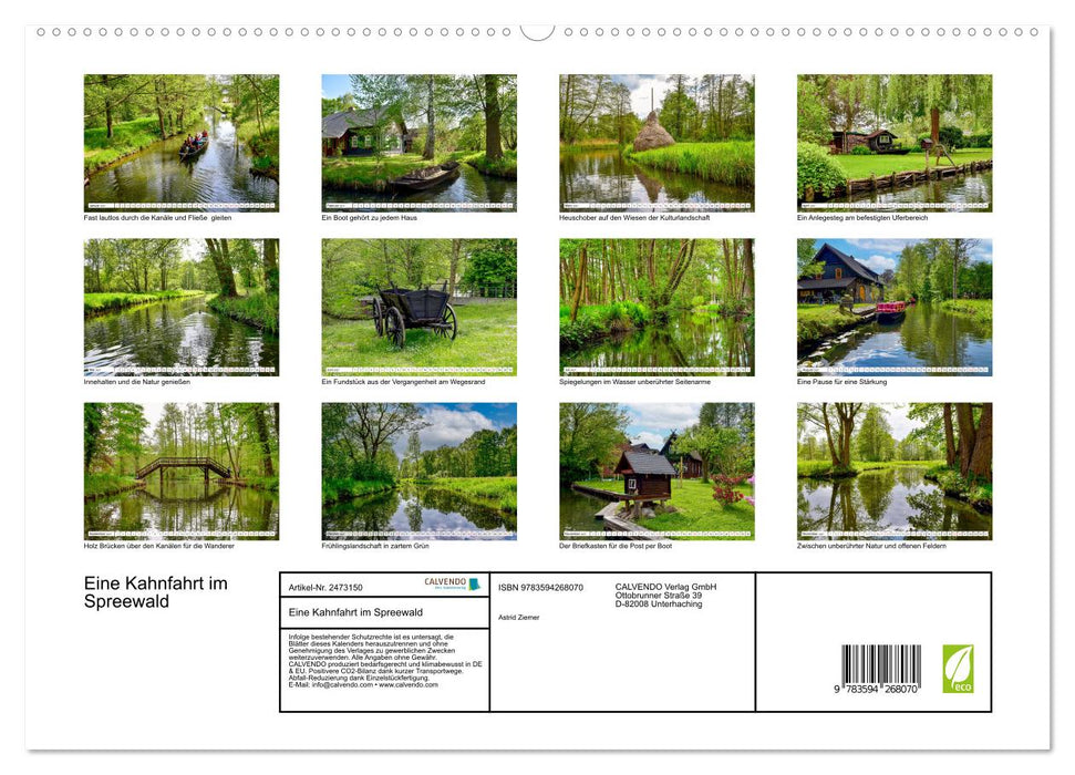 Eine Kahnfahrt im Spreewald (CALVENDO Premium Wandkalender 2027)