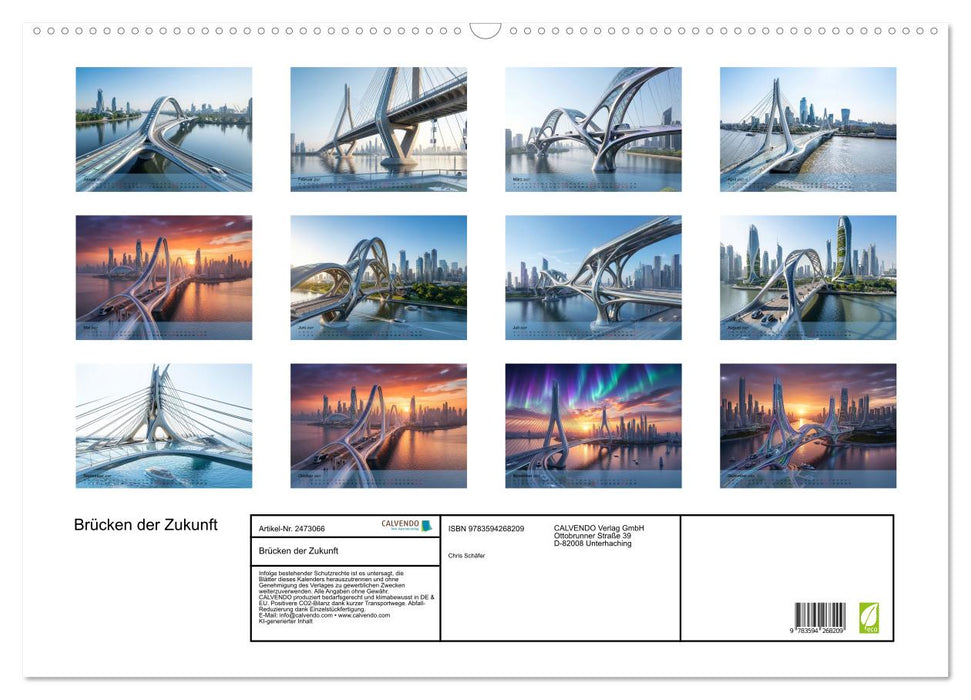 Brücken der Zukunft (CALVENDO Wandkalender 2027)