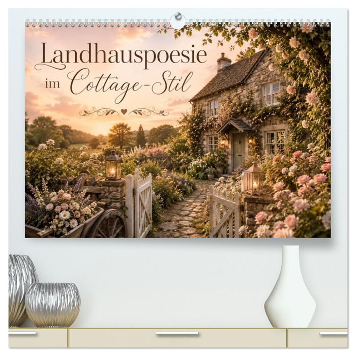 Landhauspoesie im Cottage-Stil (CALVENDO Premium Wandkalender 2027)