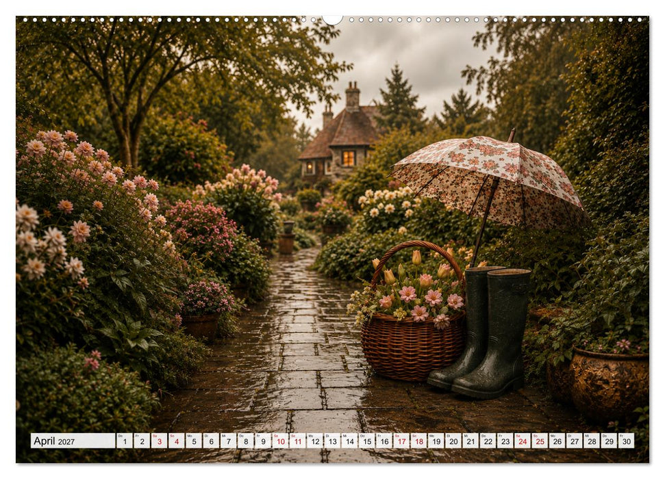 Landhauspoesie im Cottage-Stil (CALVENDO Premium Wandkalender 2027)